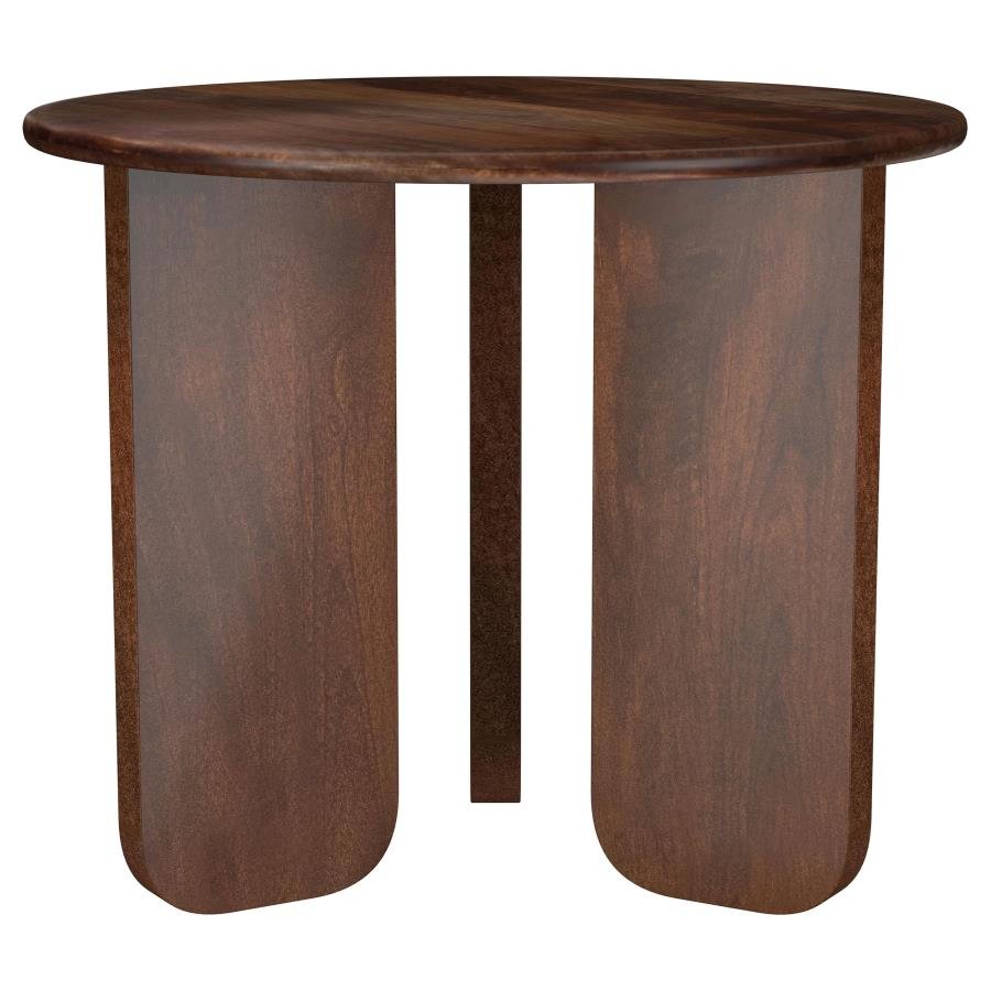 721997_02x900.jpg DALE ROUND SOLID MANGO WOOD SIDE END TABLE BROWN - Image 1
