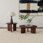DALE 2-PIECE SOLID WOOD COFFEE AND END TABLE SET BROWN