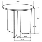 DALE 3-PIECE SOLID WOOD COFFEE AND END TABLE SET BROWN - Image 9