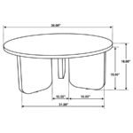 DALE 3-PIECE SOLID WOOD COFFEE AND END TABLE SET BROWN - Image 10