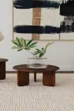 DALE ROUND SOLID MANGO WOOD COFFEE TABLE BROWN - Image 2