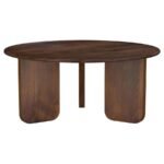 DALE ROUND SOLID MANGO WOOD COFFEE TABLE BROWN