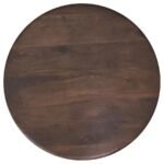 DALE ROUND SOLID MANGO WOOD COFFEE TABLE BROWN - Image 4