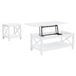 SKYVIEW 2-PIECE RECTANGULAR LIFT TOP COFFEE TABLE SET WHITE - Image 4