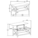 SKYVIEW 2-PIECE RECTANGULAR LIFT TOP COFFEE TABLE SET WHITE - Image 16
