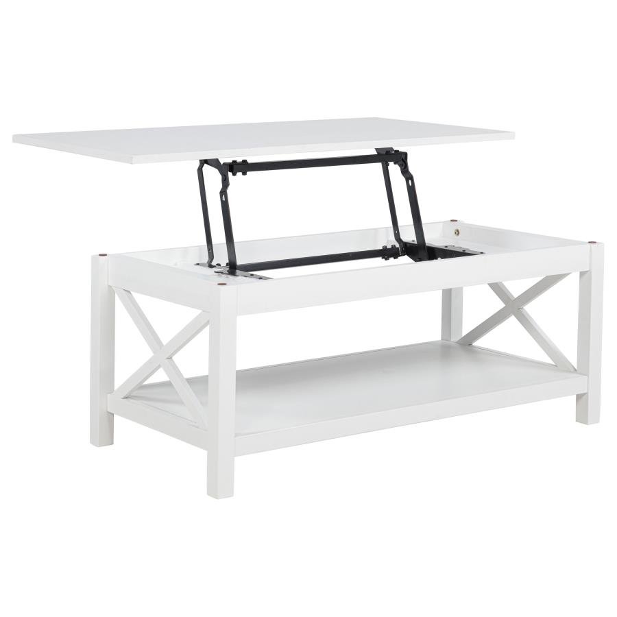 722088_04x900.jpg SKYVIEW 44-INCH RECTANGULAR LIFT TOP COFFEE TABLE WHITE - Image 1