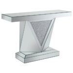 AMORE MIRRORED ACRYLIC ENTRYWAY SOFA CONSOLE TABLE SILVER