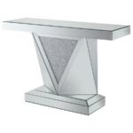 AMORE MIRRORED ACRYLIC ENTRYWAY SOFA CONSOLE TABLE SILVER - Image 4