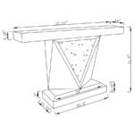 AMORE MIRRORED ACRYLIC ENTRYWAY SOFA CONSOLE TABLE SILVER - Image 9