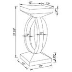 AMALIA SQUARE MIRRORED ACRYLIC CRYSTAL SIDE END TABLE SILVER - Image 4