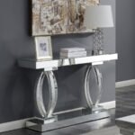 AMALIA MIRRORED ACRYLIC ENTRYWAY SOFA CONSOLE TABLE SILVER - Image 2