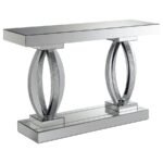 AMALIA MIRRORED ACRYLIC ENTRYWAY SOFA CONSOLE TABLE SILVER