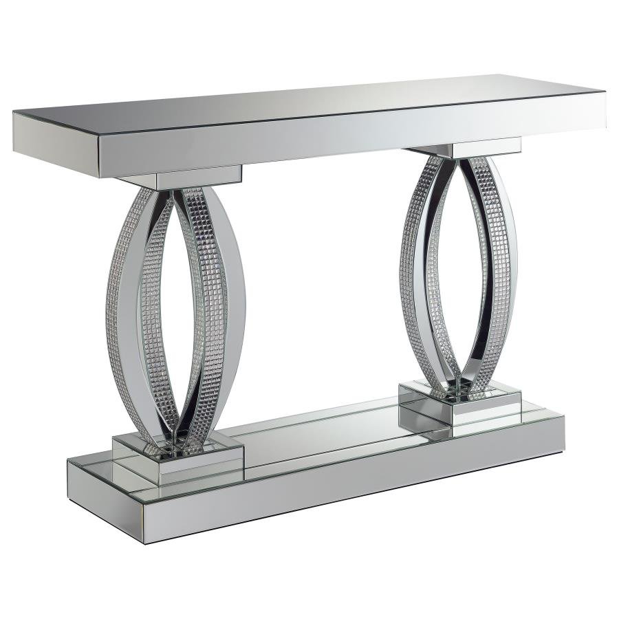 722519_02x900.jpg AMALIA MIRRORED ACRYLIC ENTRYWAY SOFA CONSOLE TABLE SILVER - Image 1