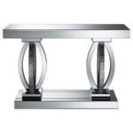 AMALIA MIRRORED ACRYLIC ENTRYWAY SOFA CONSOLE TABLE SILVER - Image 3