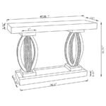 AMALIA MIRRORED ACRYLIC ENTRYWAY SOFA CONSOLE TABLE SILVER - Image 5