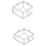 RENEE 2-PIECE SQUARE COFFEE TABLE SET ROSE BRASS - Image 5