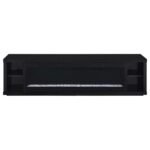 DEITER 79-INCH TV STAND FIREPLACE MEDIA CONSOLE BLACK - Image 3