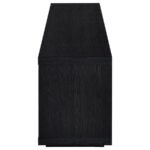 DEITER 79-INCH TV STAND FIREPLACE MEDIA CONSOLE BLACK - Image 4