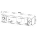 DEITER 79-INCH TV STAND FIREPLACE MEDIA CONSOLE BLACK - Image 12