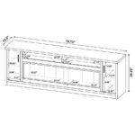 EDDY 79-INCH 2-DOOR TV STAND FIREPLACE MEDIA CONSOLE MANGO - Image 13