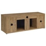 FULLER 60-INCH 2-DOOR TV STAND FIREPLACE MEDIA CONSOLE MANGO - Image 6