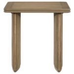 ADINA SQUARE WOOD SIDE END TABLE DISTRESSED LIGHT BROWN - Image 3