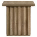 ADINA SQUARE WOOD SIDE END TABLE DISTRESSED LIGHT BROWN - Image 5