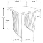 ADINA SQUARE WOOD SIDE END TABLE DISTRESSED LIGHT BROWN - Image 8