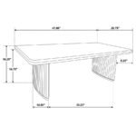ADINA 2-PIECE WOOD COFFEE TABLE SET DISTRESSED LIGHT BROWN - Image 13
