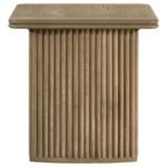 ADINA 3-PIECE WOOD COFFEE TABLE SET DISTRESSED LIGHT BROWN - Image 5