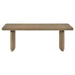ADINA 3-PIECE WOOD COFFEE TABLE SET DISTRESSED LIGHT BROWN - Image 8