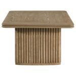 ADINA 3-PIECE WOOD COFFEE TABLE SET DISTRESSED LIGHT BROWN - Image 9