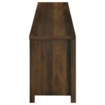 ENFIELD 71-INCH TV STAND FIREPLACE MEDIA CONSOLE DARK PINE - Image 5