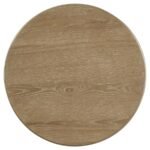 ADINA ROUND WOOD SIDE END TABLE DISTRESSED LIGHT BROWN - Image 5