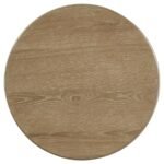 ADINA 2-PIECE ROUND COFFEE TABLE SET DISTRESSED LIGHT BROWN - Image 6