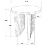 ADINA 3-PIECE ROUND COFFEE TABLE SET DISTRESSED LIGHT BROWN - Image 12