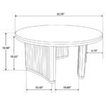 ADINA 3-PIECE ROUND COFFEE TABLE SET DISTRESSED LIGHT BROWN - Image 13