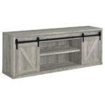 BROCKTON 2-DOOR ENGINEERED WOOD 71-INCH TV STAND GREY DRIFTWOOD