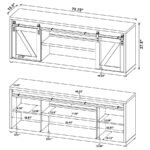 BROCKTON 2-DOOR ENGINEERED WOOD 71-INCH TV STAND GREY DRIFTWOOD - Image 5