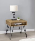 FANNING ENGINEERED WOOD SIDE END TABLE GOLDEN OAK - Image 2