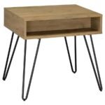 FANNING ENGINEERED WOOD SIDE END TABLE GOLDEN OAK