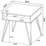 FANNING ENGINEERED WOOD SIDE END TABLE GOLDEN OAK - Image 4