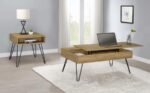 FANNING ENGINEERED WOOD SIDE END TABLE GOLDEN OAK - Image 5