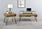 FANNING ENGINEERED WOOD SIDE END TABLE GOLDEN OAK - Image 6