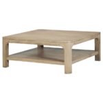 SOLANO SQUARE WOOD COCKTAIL COFFEE TABLE WEATHERED MANGO - Image 4