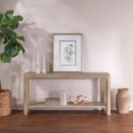 SOLANO 64-INCH ENTRYWAY CONSOLE SOFA TABLE WEATHERED MANGO - Image 3