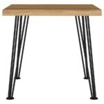 ZANDER SQUARE WOOD TOP COFFEE TABLE NATURAL BROWN - Image 3