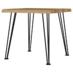 ZANDER SQUARE WOOD TOP COFFEE TABLE NATURAL BROWN - Image 4