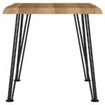 ZANDER SQUARE WOOD TOP COFFEE TABLE NATURAL BROWN - Image 5
