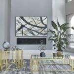 ADRI 2-PIECE COFFEE AND END TABLE SET MATTE BRASS